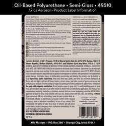 Old Masters Semi-Gloss Clear Oil-Based Polyurethane Spray 12 oz