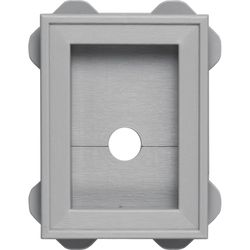 Builders Edge 6 in. H X 5 in. W X 1 in. L Prefinished Gray Vinyl Mounting Block
