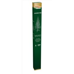 Holiday Bright Lights LED Pure White Lighted Birch Tree 48 in. Yard Decor