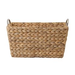 Zenna Home 14 in. L X 9 in. W X 7.5 in. H Beige/Brown Woven Basket