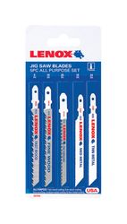 LENOX 4 in. Carbon Steel T-Shank Jig Saw Blade Set Assorted TPI 5 pk
