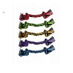 Multipet Nuts For Knots For Dog Assorted Cotton 2-Knot Rope Dog Toy 1 pk