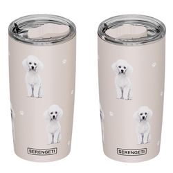 Serengeti 20 oz Pink BPA Free Poodle Insulated Tumbler