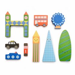 Kikkerland Kidoki London City in My Pocket Multicolored 9 pc