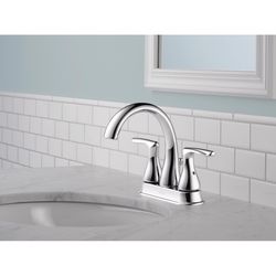 Delta Foundations Chrome Traditional Centerset Bathroom Sink Faucet 4 in.