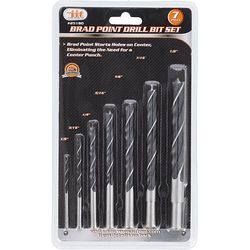 JMK Illinois Industrial Tool Brad Point Drill Bit Set 7 pc