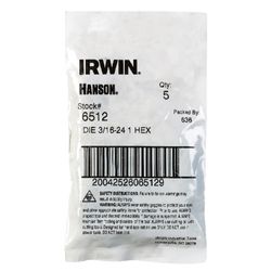 Irwin Hanson SAE 3/16 in. Hexagon Die