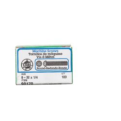 HILLMAN No. 8-32 Ga. X 1/4 in. L Combination Round Head Zinc-Plated Steel Machine Screws 100 pk