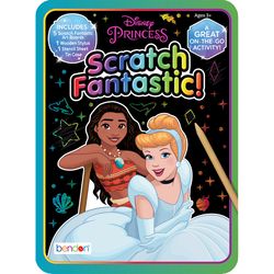 Bendon Disney Princess Scratch Fantastic Activity Book Multicolored 7 pc