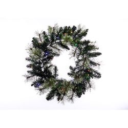 Celebrations LED Prelit Multicolored/Warm White Mixed Pine Wreath