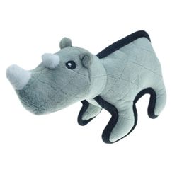Boss Pet Pet Park Blvd For Dog Gray Tuffimals Rhino Dog Toy Small 1 pk