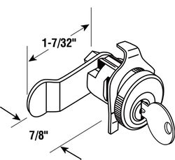 Prime-Line Brushed Nickel Steel Counter Clockwise Mailbox Lock For Bommer 2