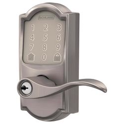 Schlage Encode Satin Nickel Metal Wi-Fi Deadbolt with Accent Lever
