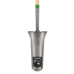 Truper Tru-Tough 48 in. Steel Round Drain Spade Wood Handle