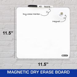Bazic Products 11.5 in. H X 11.5 in. W Magnetic Dry Erase Board Tile