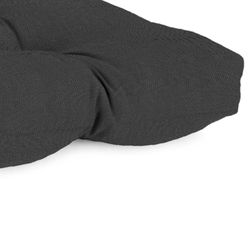 Jordan Manufacturing Charcoal Gray Olefin Wicker Settee Cushion 4 in. H X 43 in. W X 19 in. L