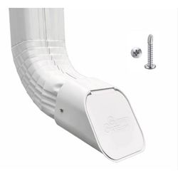 GutterGate 2 in. H X 2 in. W X 3 in. L White Plastic Rectangular Downspout Adapter