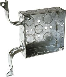 Raco New Work 21 cu in Square Steel Junction Box Gray