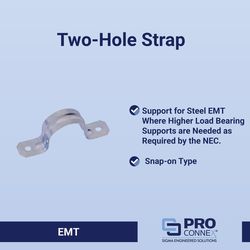 Sigma Engineered Solutions ProConnex 3/4 in. D Zinc-Plated Steel 2 Hole Strap 15 pk