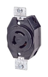 Leviton 20 amps 125/250 V Black Outlet 1 pk