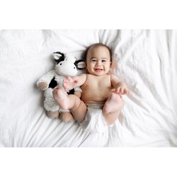 Warmies Cow Stuffed Animals Black/White