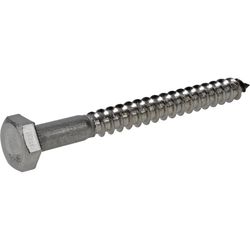 Hillman 1/4 in. X 2-1/2 in. L Hex Stainless Steel Lag Screw 25 pk