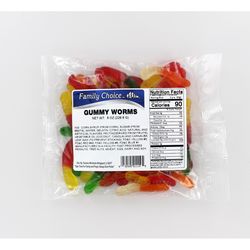Family Choice Gummy Worms Assorted Candy 8 oz