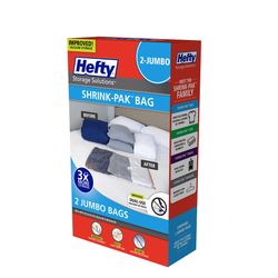 Hefty Shrink-Pak Jumbo Clear Vacuum Cube Storage Bags