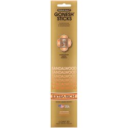 Gonesh Extra Rich Sandalwood Scent Incense Sticks 1 oz Solid 20 pk