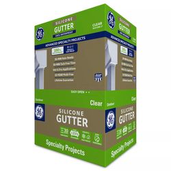 GE Advanced Clear Silicone 2 Gutter and Flashing Caulk Sealant 10.1 oz