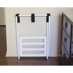 Lipper International Wood Luggage Rack with Shoe Rack