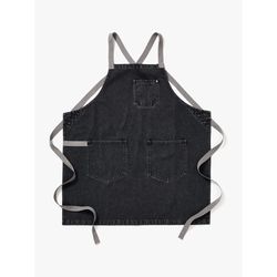 Hedley & Bennett Oyster Gray Cotton Apron