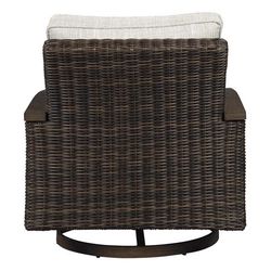 Signature Design by Ashley Paradise Trail Brown Aluminum Frame Swivel Lounge Chair Brown