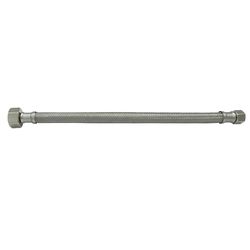 Champion Plumbing 3/8 in. Compression X 1/2 in. D FIP 16 in. Braided Stainless Steel Supply Line