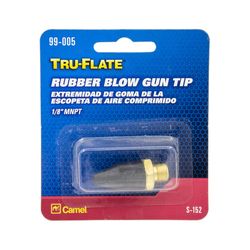 Tru-Flate Brass Air Blow Gun Rubber Tip 1/8 in.