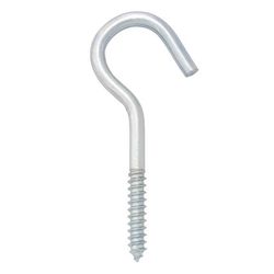 Hampton Small Zinc-Plated Silver Steel 4.0625 in. L Ceiling Hook 60 lb 1 pk