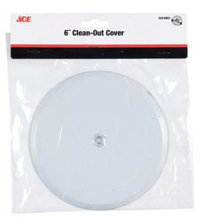 Ace Cleanout Wall Cover For Universal 6 in. D Gray Stainless Steel 1 pc
