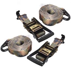 Keeper 1.25 in. W X 16 ft. L Camo Tie Down w/Ratchet 1000 lb 2 pk