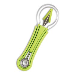 HIC Kitchen Green/Silver Plastic/Stainless Steel 4-in-1 Fruit Tool Set