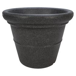 HC Companies Terrazzo 25 in. H X 30 in. D Plastic Bottom-Channel Planter Granite