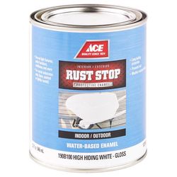 Ace Rust Stop Indoor and Outdoor Gloss High-Hiding White Water-Based Enamel Rust Prevention Paint 1