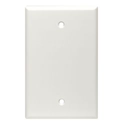 Leviton White 1 gang Thermoset Plastic Blank Wall Plate 1 pk