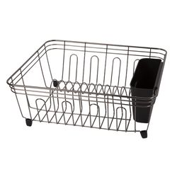 OGGI 14 in. L X 13 in. W X 6 in. H Black Metal Dish Drainer