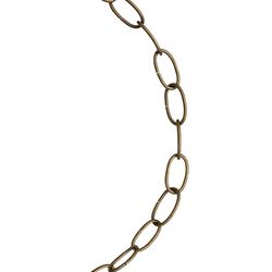 Koch Industries #10 Antique Brass Brown Brass Decorative Chain 0.175 in. D 122 in.