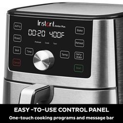 Instant Pot Vortex Plus Black/Silver 4 qt Programmable Digital Air Fryer