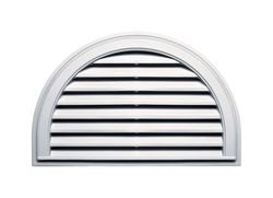 Builders Edge 16 in. W X 24 in. L Wood Grain White Plastic Wall Vent