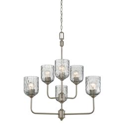 Westinghouse Basset Brushed Pewter Gray 6 Bulbs lights Chandelier