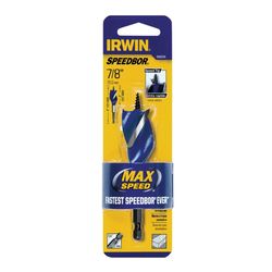 IRWIN Speedbor 7/8 in. X 4 in. L Carbon Steel Wood Boring Bit Quick-Change Hex Shank 1 pc