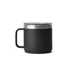 YETI Rambler 14 oz Black BPA Free Ceramic Lined Stackable Mug with MagSlider Lid