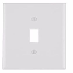 Leviton Antimicrobial Powder Coated White 1 gang Thermoset Plastic Toggle Wall Plate 1 pk